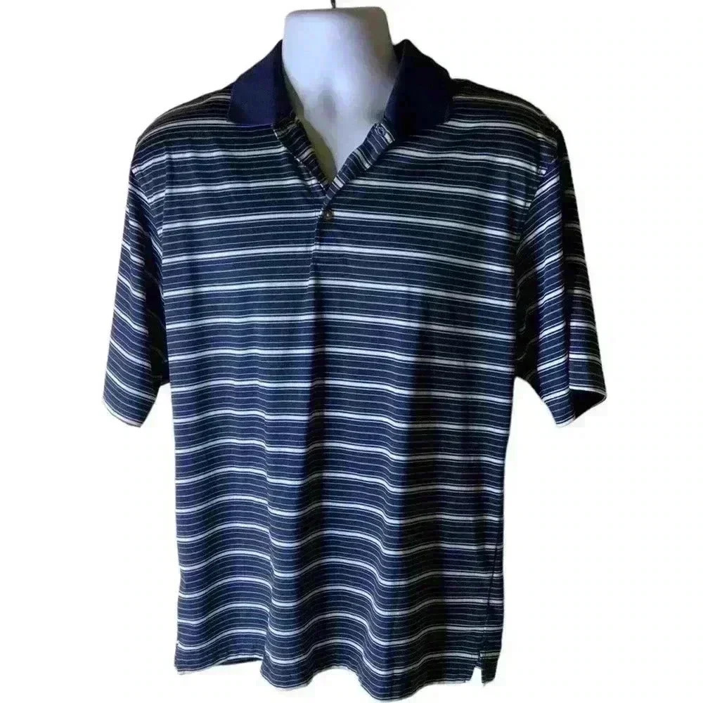Lone Cypress Polo Shirt Men’s Size Medium Button Front Stripe Top